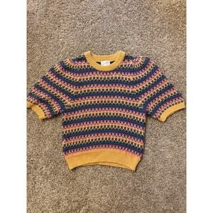 Universal Thread Goods Stripe Puff Crewneck Pullover Sweater Womens Size Medium